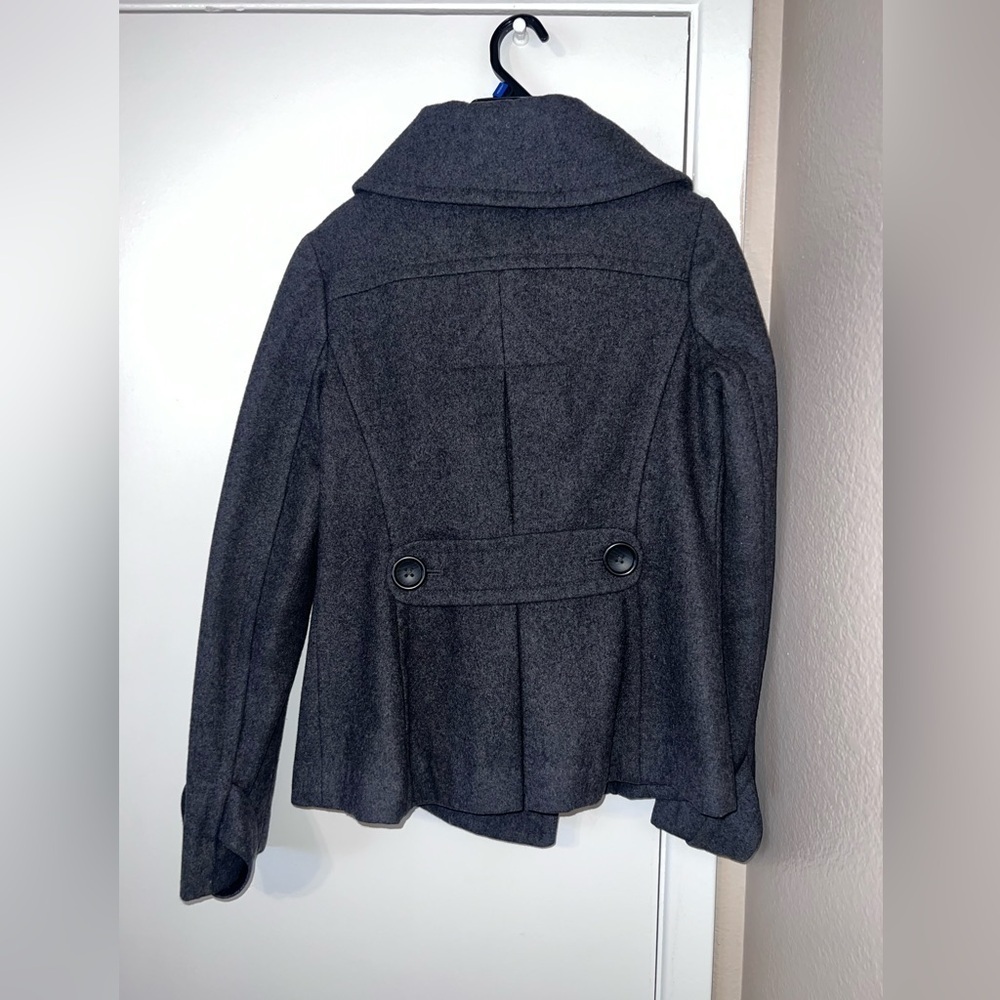 Gray Wool Blend Pea Coat Size Medium - Old Navy - Picture 4 of 7